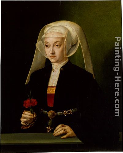 Portrait of a Young Woman painting - Barthel Bruyn Portrait of a Young Woman art painting